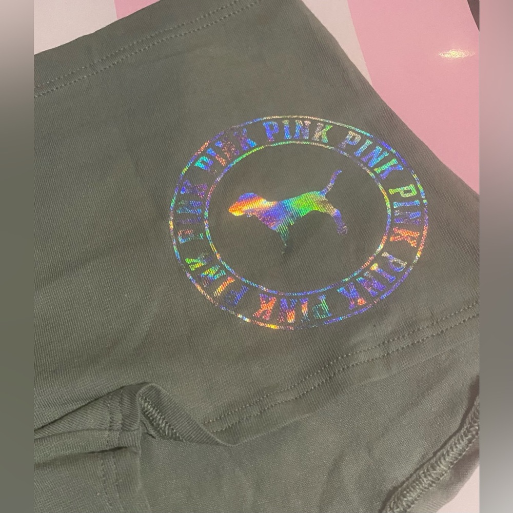 Victoria’s Secret Pink boyshort PINK panties PINK cotton shortie holo PINK dog